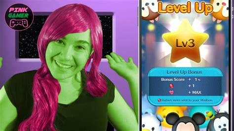 Tsum Tsum App Pink Gamer Reached Level 3 By Gingerwinifer On Deviantart