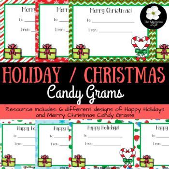 They could also be used for a holiday card exchange, staff card exchange, and more. Holiday / Christmas Candy Grams | Candy grams, Christmas ...