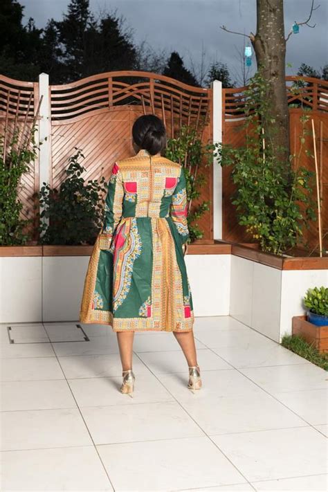 robe midi dashiki vert etsy african fabric dress african dress african wear african style