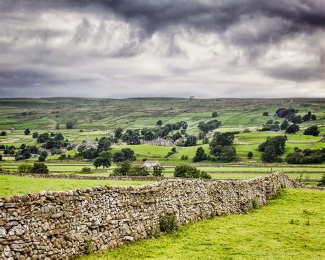 Yorkshire Dales With Dry Stone Wall Stock Photo Image Of