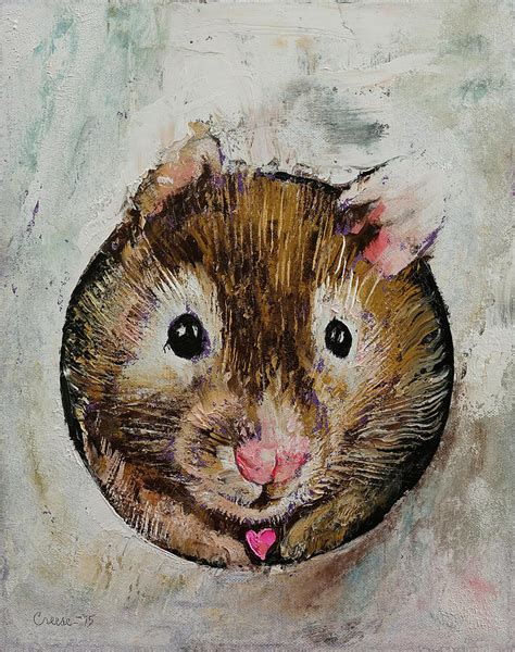 Hamster Love Painting By Michael Creese Pixels