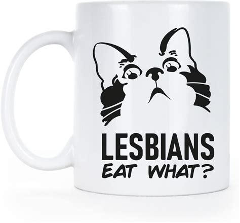 Lesbians Eat What Mug Funny Lesbian Coffee Mugs Lgbtq Cup Home And Kitchen