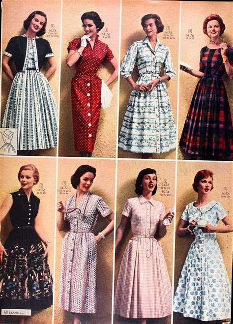 Sears Catalog Highlights Springsummer 1958 Vintage Dresses Vintage
