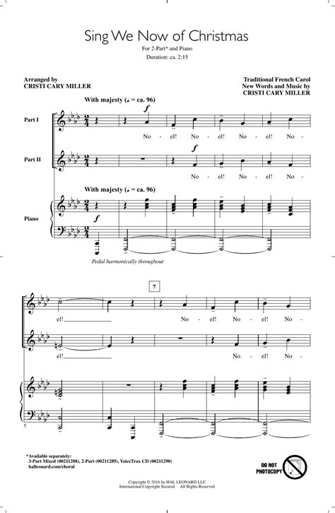 Download Cristi Cary Miller Sing We Now Of Christmas Sheet Music Notes
