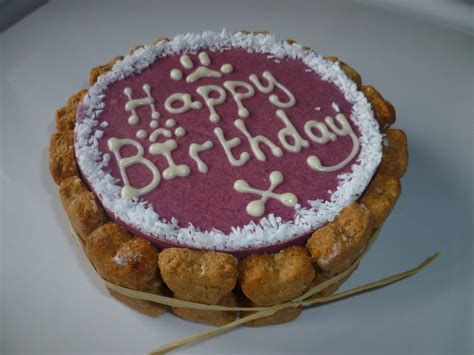 Pink Happy Birthday Dog Cake By Doggie Patisserie