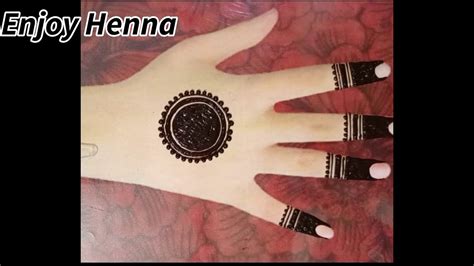 Traditional Gol Tikki Mehndi Designeasy Mehndi Designback Hand Mehndi