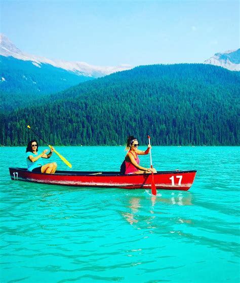 Emerald Lake Yoho National Park Canada Travel Canoe Glacier Lake