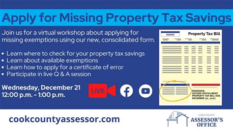 Apply For Missing Property Tax Savings Youtube