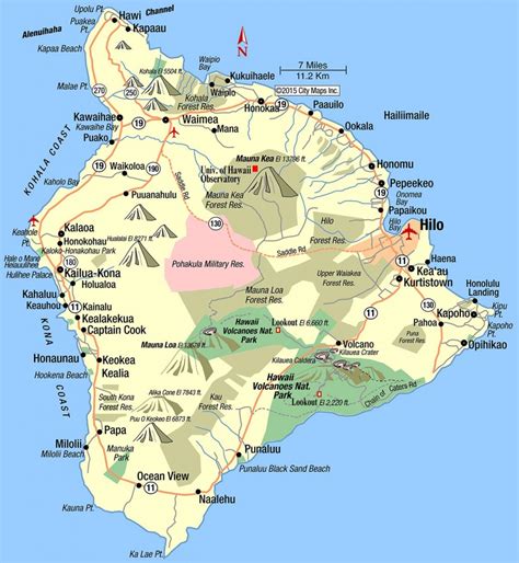 Map Of The Big Island Hawaii Printable Printable Maps