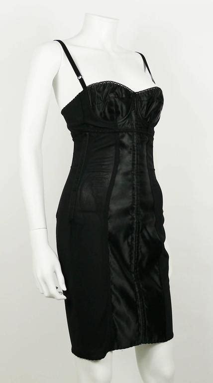 Dolce And Gabbana Black Lingerie Corset Bustier Dress For Sale At