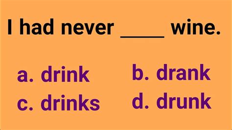 Irregular Verbs English Grammar Quiz Choose The Correct Irregular