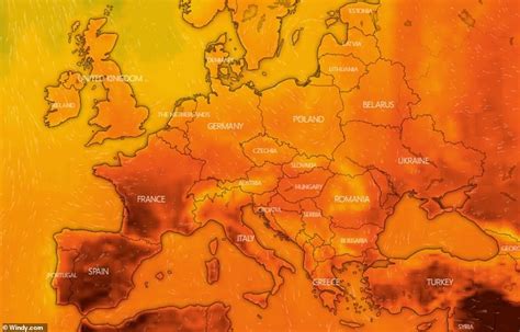 Europe Has 101f 40c Heatwave As Wildfires Hit France Daily Mail Online