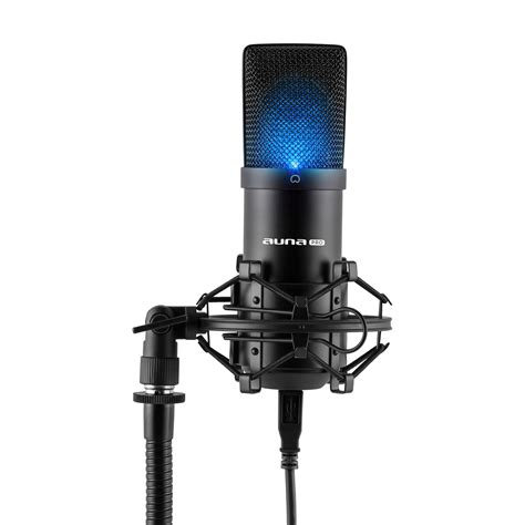 Mic 900 Led Usb Cardioid Studio Condenser Microphone Led Black Black