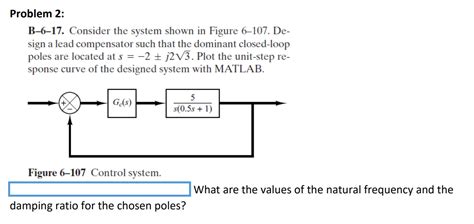 Solved Problem 2 B 6 17 Consider The System Shown In