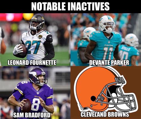 Nfl Memes On Twitter Notable Inactives M9v1ryyjnw Twitter