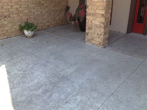 Textured Concrete Patio In Oklahoma City Bills Custom Concrete