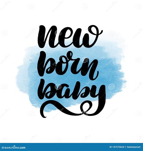 Lettering New Born Baby Stock Vector Illustration Of Modern 147575624
