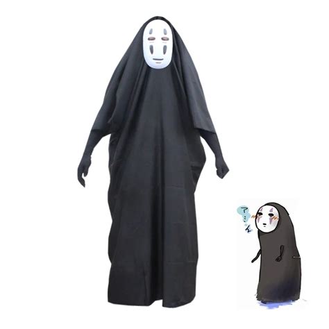 Free Shipping Hayao Miyazaki Cartoon Spirited Away No Face Man Mask And Dress Anime Cosplay