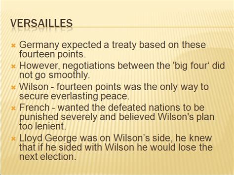 Treaty Of Versailles Mr Palmers Geography And History