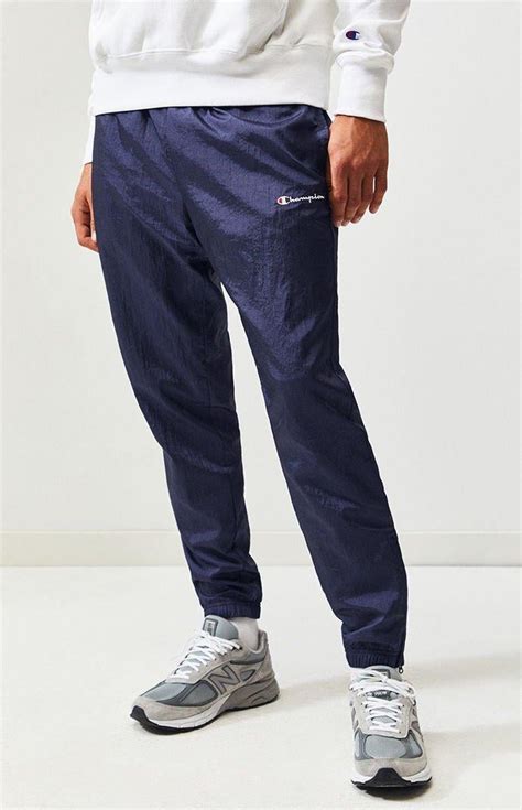 Champion Warm Up Nylon Track Pants In Blue For Men Lyst