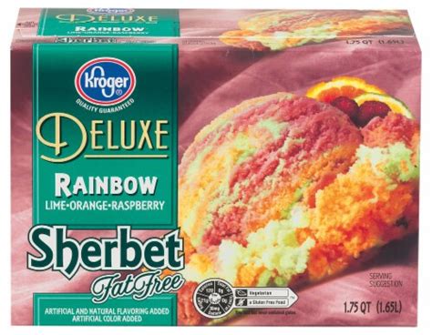 Kroger Deluxe Rainbow Sherbet Ice Cream Fl Oz QFC