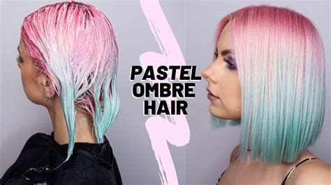 Diy Pink Blue Ombre Hair Dye Youtube