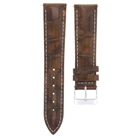20mm Leather Watch Band Strap For Certina Watch Light Brown White