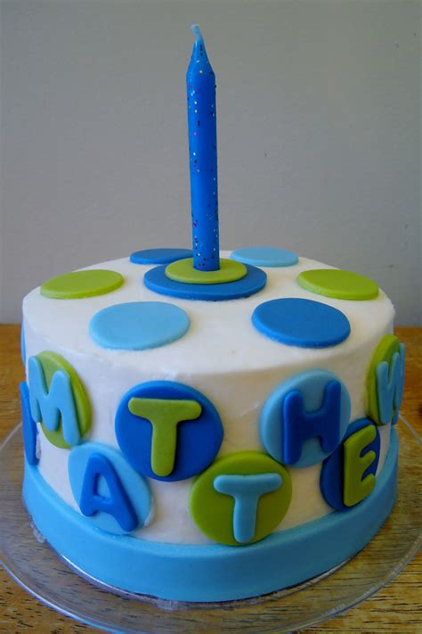 Polka Dot Boys 1st Birthday Smash Cake Vanilla Smash Cake Covered In