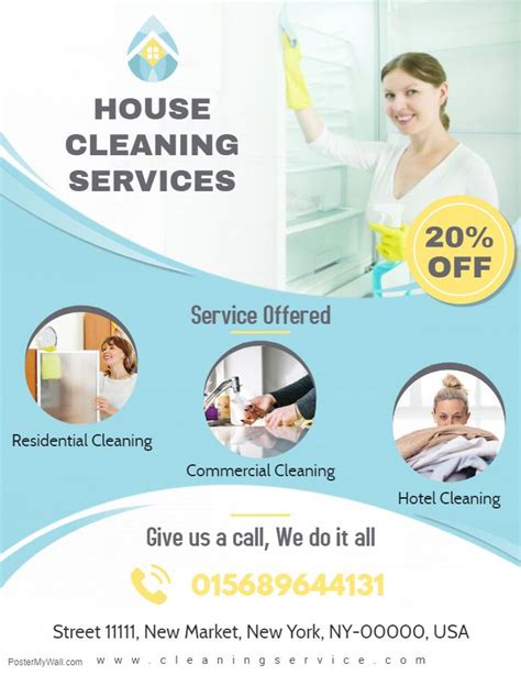 Desain baju anda sendiri di studio online kami. Professional House Cleaning Service Flyer Template ...