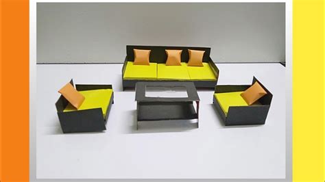 How To Make A Paper Sofadiy Miniature Sofapaper Craftorigami Sofa