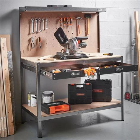 Workbench With Pegboard And Drawers Warehouse Of Ideas
