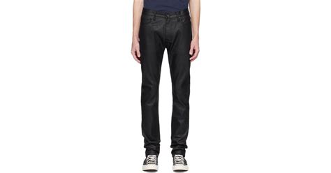 Naked Famous Nakedfamous Denim High Rise Stacked Guy Jeans In Black