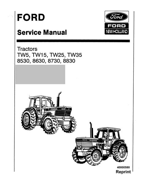 Ford New Holland Tw15 Tractor Service Repair Manual By Km9idisod6kmv
