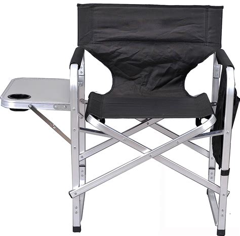 Stylish Camping Folding Directors Chair 300 Lbs Capacity Sl1204 Black