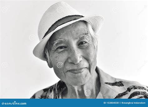 Cheerful Asian Senior Old Man Confident And Smiling Elderly People