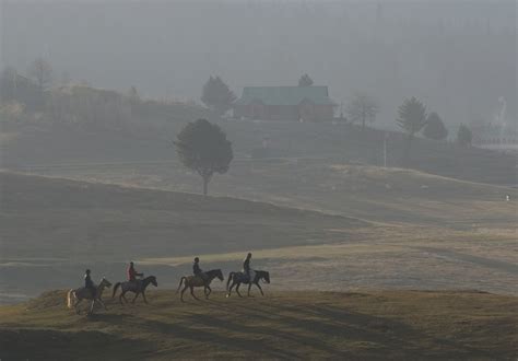 A Group Of Horsemen Ride Across The Aru Valley In Kashmir Smithsonian