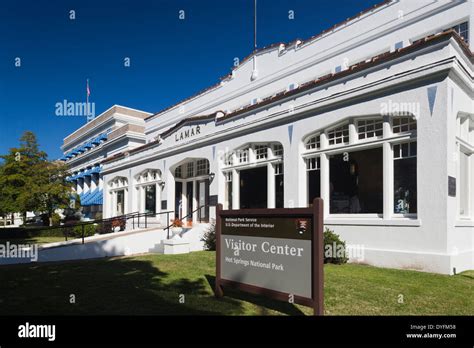 Usa Arkansas Hot Springs Bathhouse Row Lamar Bathhouse Stock Photo