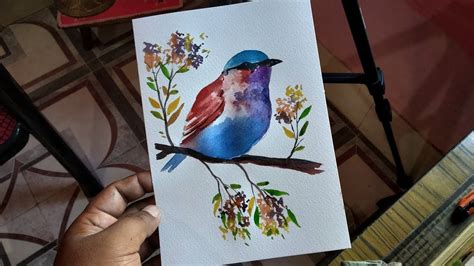 How To Paint Birds In Watercolor Simple Lesson For Beginners Real Time Video Paint With
