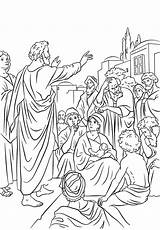 Pentecost Preaching Pentecoste Disegni Pietro Supercoloring Apostol Pinksteren sketch template
