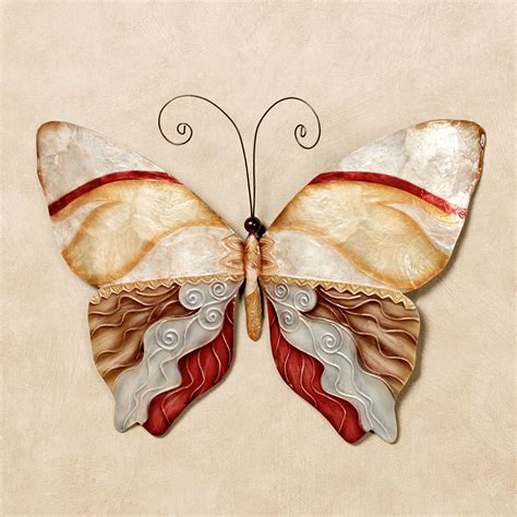 Multi Earth Butterfly Metal Wall Art