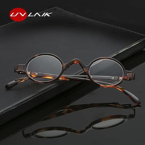 UVLAIK 레트로 작은 독서용 안경 남성 및 여성용 패션 작은 원형 프레임 독서용 안경 고품질 처방용 안경 Men s