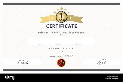 Certificate Template With First Place Concept Certificate Border