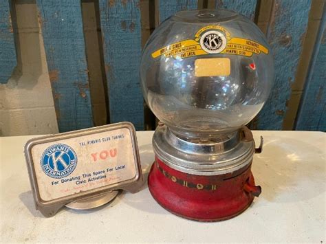 Vintage Coin Op Kiwanis Penny Gumball Machine Online Auctions Proxibid