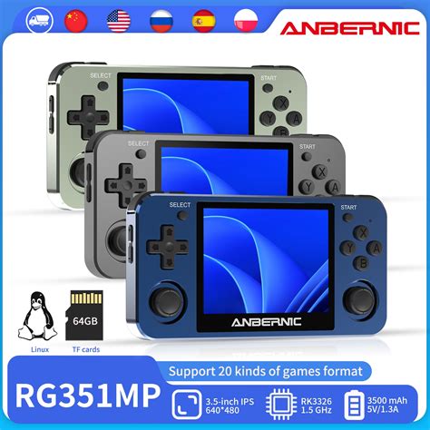 Anbernic Rg351mp Rg350m Retro Game Console Ps1 Rk3326 Player Aluminum