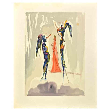 Salvador Dali The Divine Comedy The Angelus Of The Empyrean Woodcut