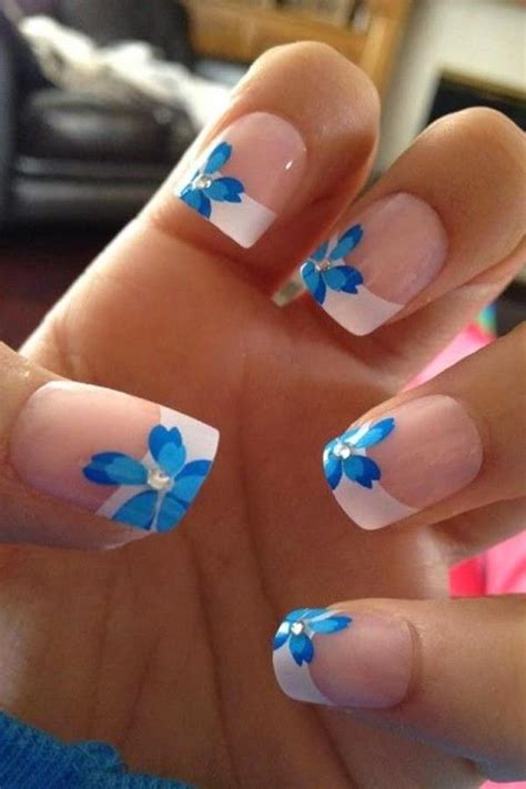 Flower nail art never goes out of style. 60 Awesome French Nail Designs That Will Blow Your Mind ...