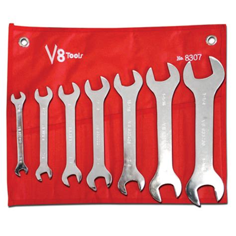 V8 Tools 8307 Super Thin Open End Wrench Set 7 Piece 38 To 1 14