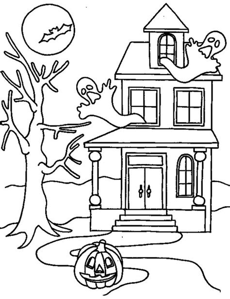 Desenho De Casa Fantasma Para Colorir Tudodesenhos
