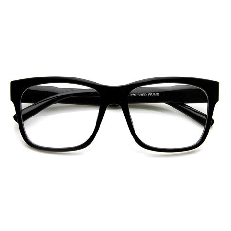Large Retro Clear Lens Nerd Hipster Horned Rim Glasses 8789 Retro
