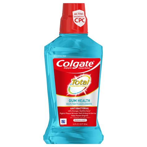 Colgate Total Gum Health Alcohol Free Mouthwash Clean Mint 500ml 16